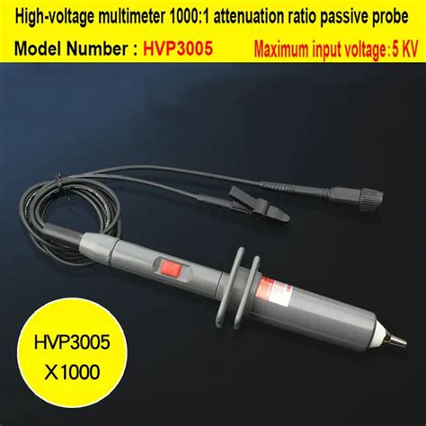 Hvp Series High Voltage Probe 7kv Oscilloscope Probe 1000x Attenuation Bandwidth 10mhz Probe Dc