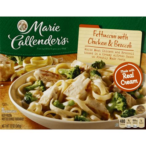 Marie Callender S Fettuccini Alfredo With Chicken And Broccoli Dinners