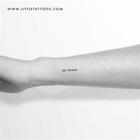 'Be brave' temporary tattoo, get it here