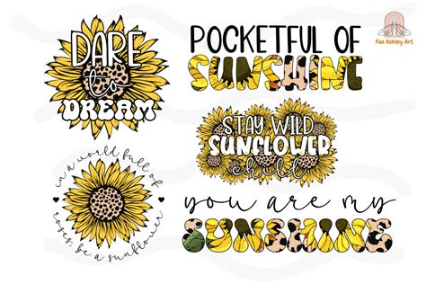 Sunflower Themed Sublimation Bundle Afbeelding Door Fae Ashley Art