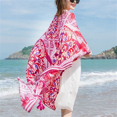 Itfabs Women Summer Beach Cover Ups Shawl Wrap Scarves Long Wraps Shawl