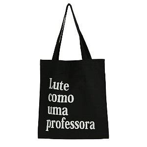 Bolsa Ecobag 100 algodão Black Estampa LUTE COMO ADV Carioca