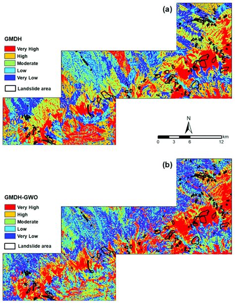 Landslide Susceptibility Map Obtained Using A Standard Group Method Download Scientific