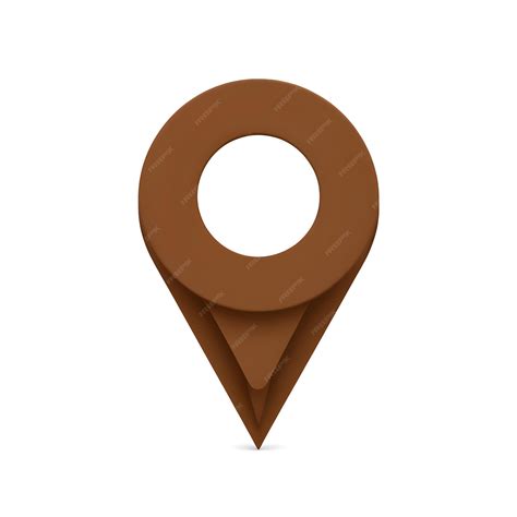 Premium Vector | A brown location pin icon