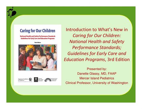 Caring for Our Children: National Health and Safety - Healthy Child ...