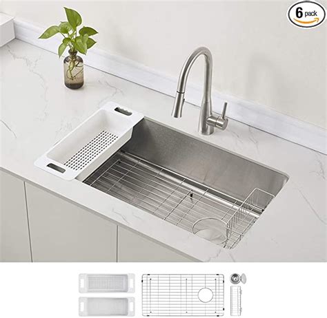 Zuhne Stainless Steel Single Bowl Kitchen Sink With Offset Drain 25x22 Drop In Single Bowl