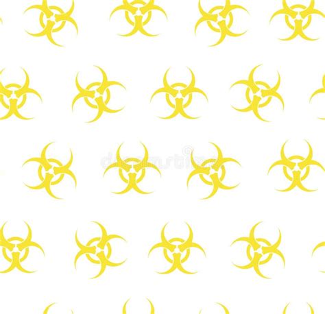 Biohazard Seamless Pattern Open Barrels Of Radioactive And Toxi Stock