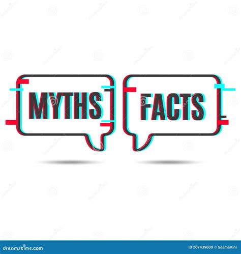 Myths Vs Facts Icon with Glitch Speech Bubbles Stock Vector ...