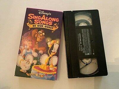 LOT 4 DISNEY SING Along Songs VHS Topsy Turvy Be Our Guest Ami Comme