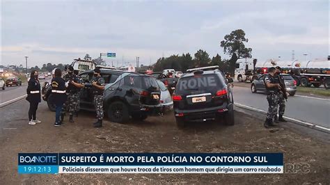 Suspeito de roubar carro morre baleado pela polícia em Curitiba diz