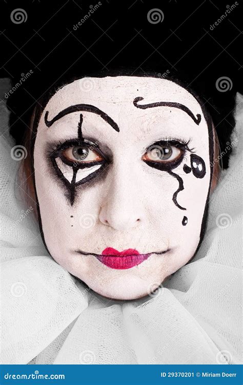 Portrait Of An Sad Female Clown Stock Image Image Of Amusing Emotion