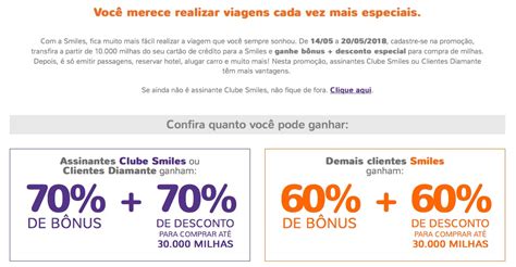 Mix B Nus 60 Ou 70 Cart Es De Cr Dito Para Smiles Compra De 30 Mil