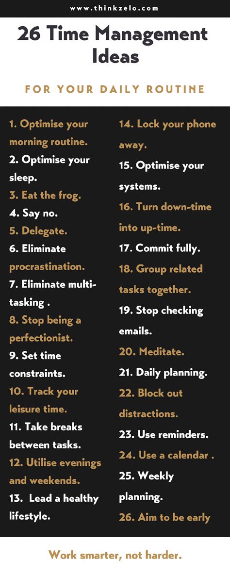 time management ideas   daily routine zelo