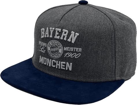 FC Bayern München Flatcap Rekordmeister Unisex Grau Amazon de