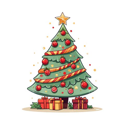 Linda Ilustración Del árbol De Navidad Png Navidad árbol De Navidad Arte Png Imagen Para