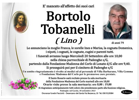 Bortolo Tobanelli Onoranze Funebri Facciotti