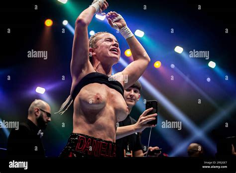 Dublin Ireland July 15 Daniella Hemsley Celebrates Her Victory Over