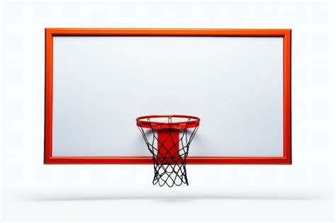 Premium Photo Basketball Backboard With Hoop On White Background