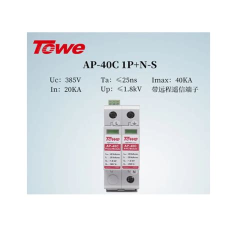 Towe Ac Spd 3pn 20ka~40ka Class C 3 Phase 385v Surge Protector Protection Protective Low