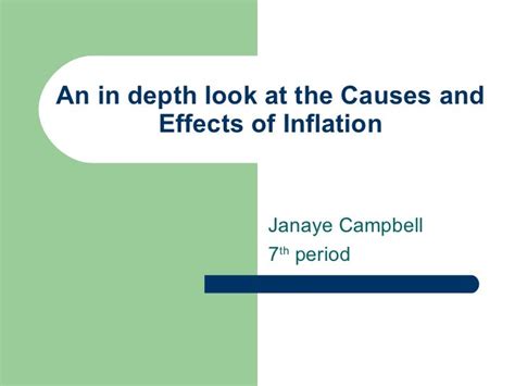 Causes and effects of inflation