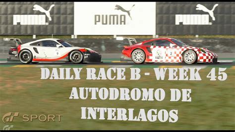 Gt Sport Daily Race B First Race At Interlagos Youtube