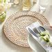 Acopa 13 Round Blond Rattan Charger Plate 12 Pack