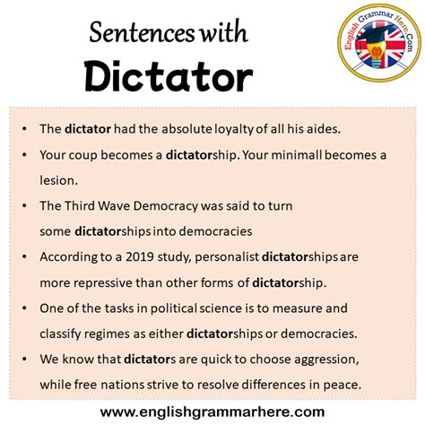 Sentences For Dictator Archives English Grammar Here