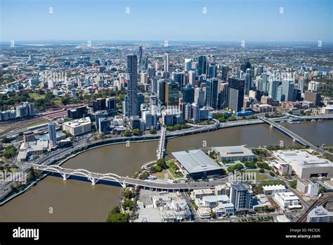 brisbane city aerial view high resolution stock photography  images