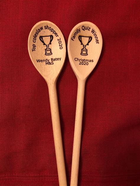 Trophy Spoon Personalised Engraved Wooden Spoon Winner Etsy Uk Etsy