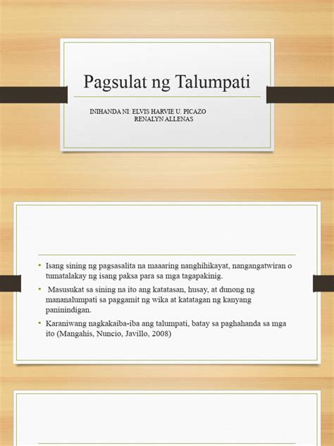 Pagsulat Ng Talumpati Pdf