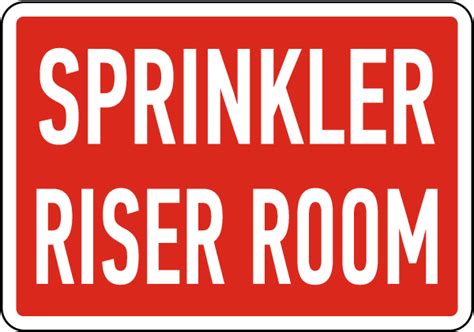 Sprinkler Riser Room Sign Get 10 Off Now