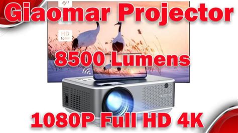 Giaomar Projector Native P Full Hd K Supported Lumens