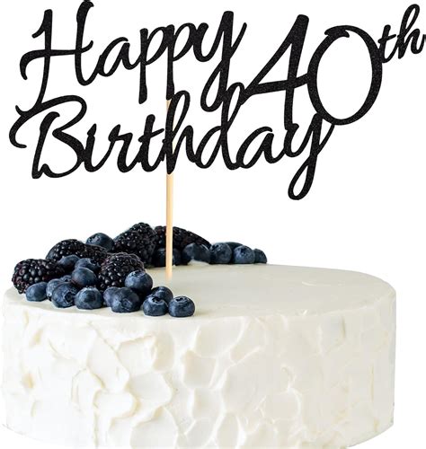 Arthsdite 1 Pc Happy 40th Birthday Cake Topper 40 Cake Topper Happy 40 Birthday Cake