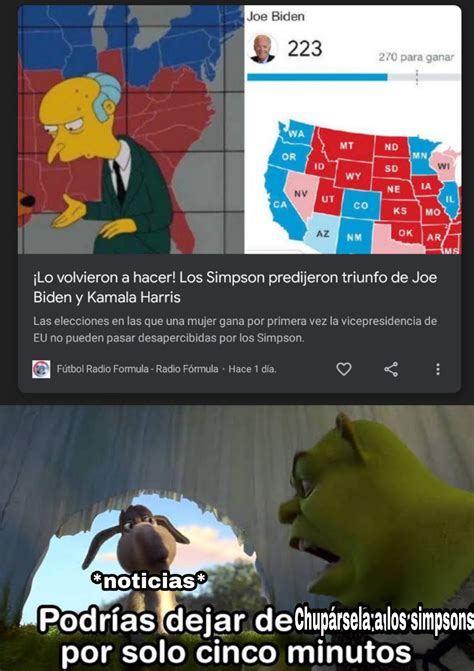 Lo Predijeron Los Simpsons O Puras Mamadas Pendejos Meme Subido Por