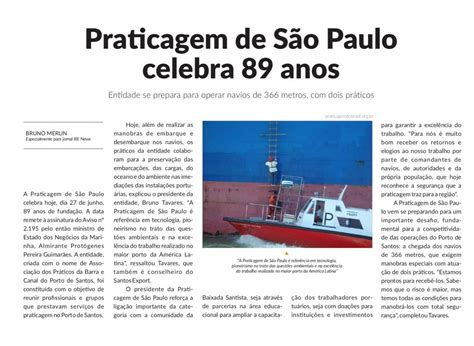 Praticagem de São Paulo celebra 89 anos SOPESP