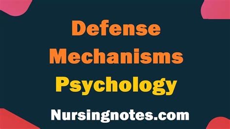 Defense Mechanisms In Psychology Nursingnotes