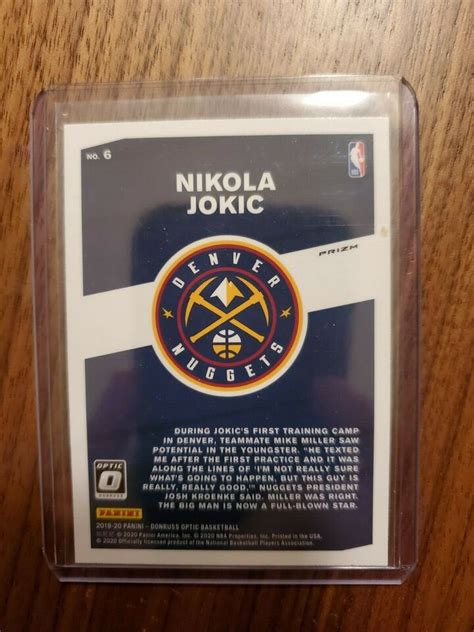 2019 20 Optic Nikola Jokic Gold Wave Prizm My House 6 Nuggets EBay