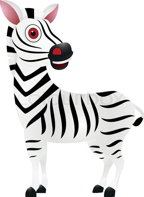 Vector Illustration Of Happy Zebra Stock Vector Colourbox