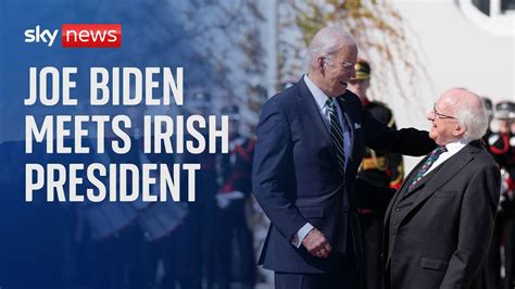 Joe Biden Meets President Of Ireland Michael Higgins In Dublin Youtube