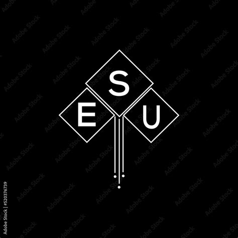 esu letter logo design  white background  illustrator esu vector