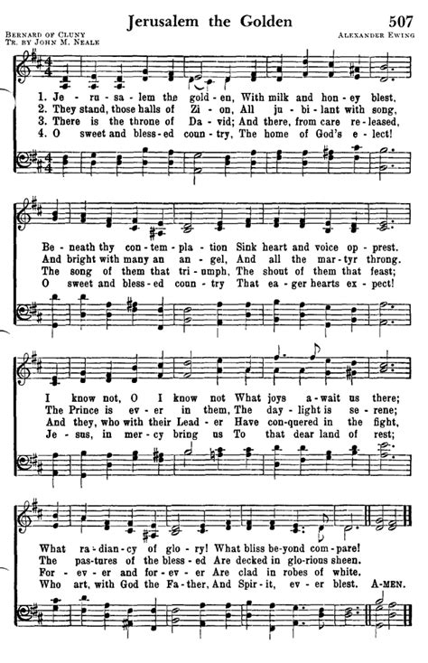 Favorite Hymns Of Praise Jerusalem The Golden Hymnary Org