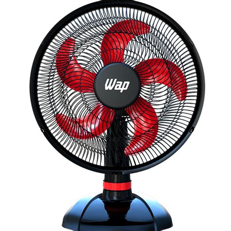 VENTILADOR 40 CM 5 PÁS WAP RAJADA TURBO W130 MESA VERMELHO toledopecas