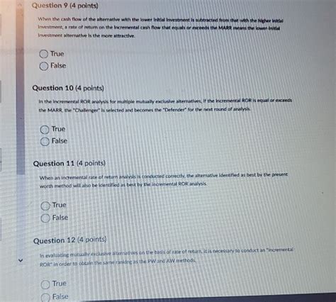 Solved Question 9 4 Points When The Cash Flow Of The