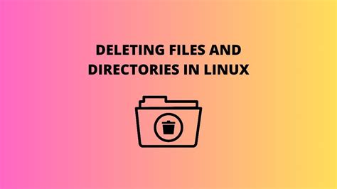 Deleting Files And Directories In Linux Step By Step Instructions