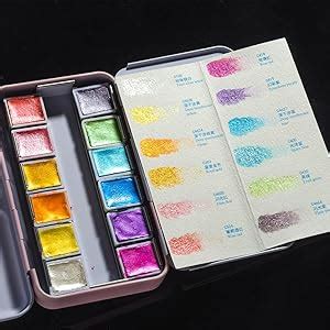 Paul Rubens Aquarellfarben Set Metallic Glitter Aquarell Malkasten