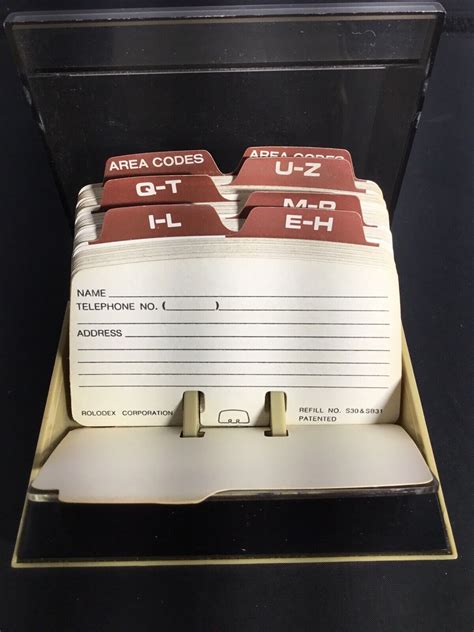 Rolodex S300c Vintage Petite Address Phone Email Index File W Flip