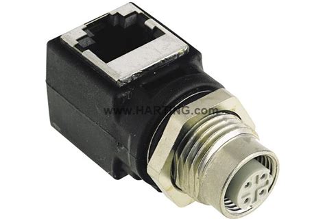 Adapter M12 Rj45 Right Angled 21033814400 Harting