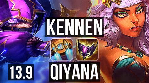 Kennen Vs Qiyana Mid Rank 1 Kennen 69 Winrate 418 Tr