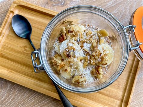 Recept Overnight Oats Met Banaan En Walnoten Mamazetkoers