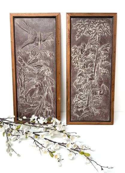 Vintage Chinoiserie Bird Wall Art Panels Piece By Piece